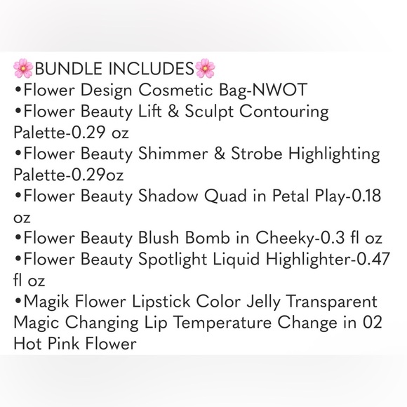 ✨HOST PICK✨🌸FLOWER BEAUTY🌸7-Piece Makeup Bundle/NIP - Picture 2 of 6